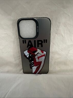 "AIR" Red & White Sneaker Graphic Phone Case - fits iPhone 15 ProMax NWT